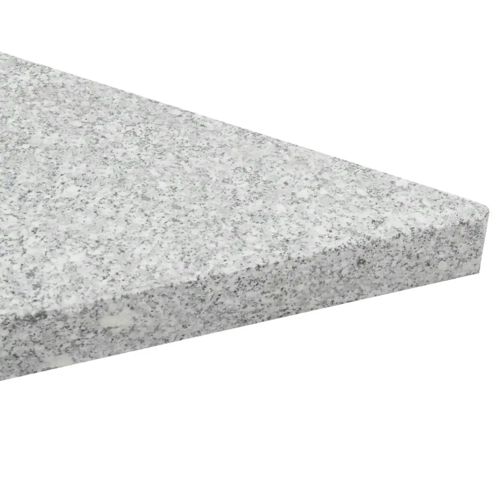 Umbrella Weight Plates 4 pcs Grey Granite Triangular 60 kg 276269