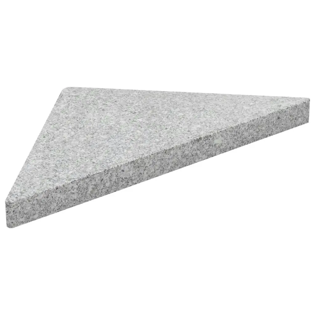 Umbrella Weight Plates 4 pcs Grey Granite Triangular 60 kg 276269