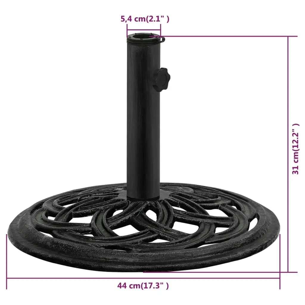 Umbrella Base Black 44x44x31 cm Cast Iron 317759