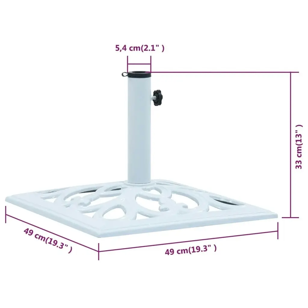 Umbrella Base White 12 kg 49 cm Cast Iron 47867