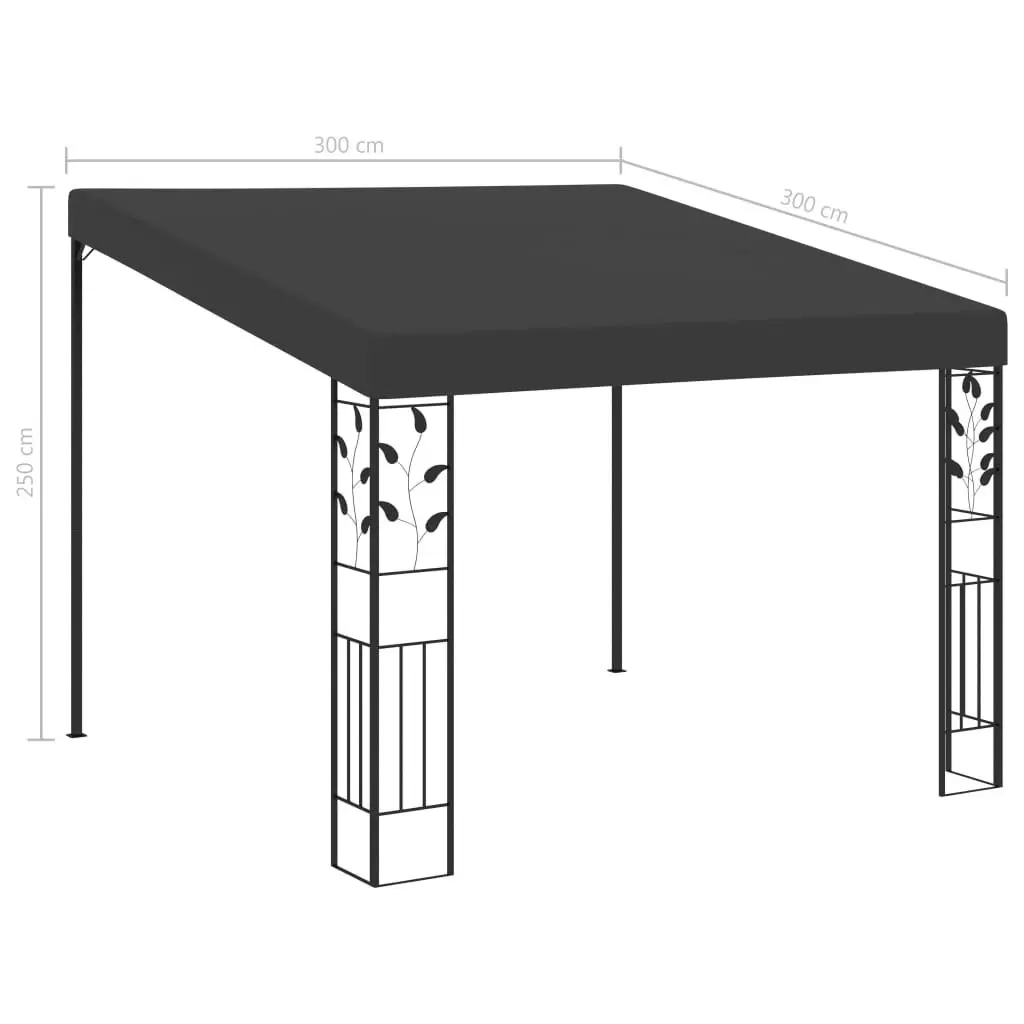 Wall-mounted Gazebo 3x3x2.5 m Anthracite 48000