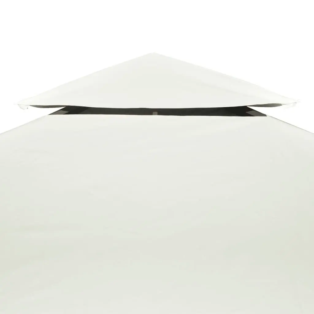 Waterproof Gazebo Cover Canopy 310 g / mÂ² Cream White 3 x 3 m 40874