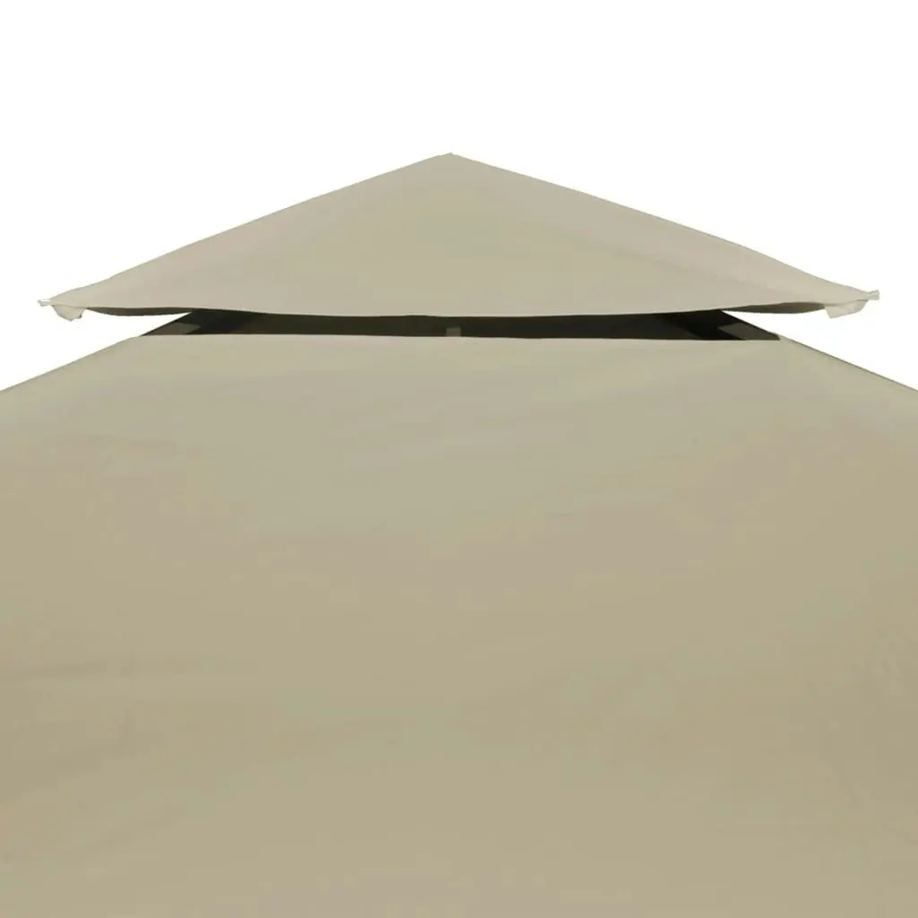 Water-proof Gazebo Cover Canopy Replacement 310 g / mÂ² Beige 3 x 3 m 40875