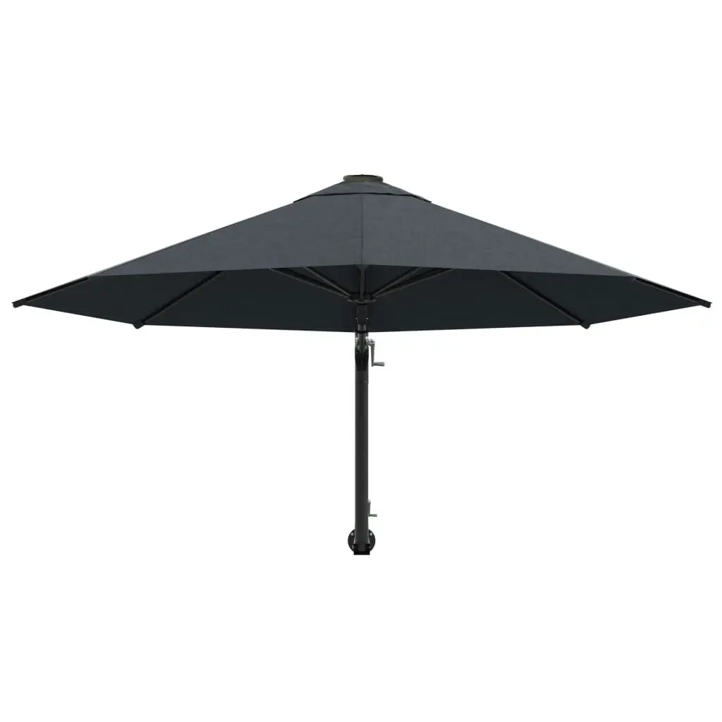 Wall-Mounted Parasol with Metal Pole 300 cm Anthracite 44865