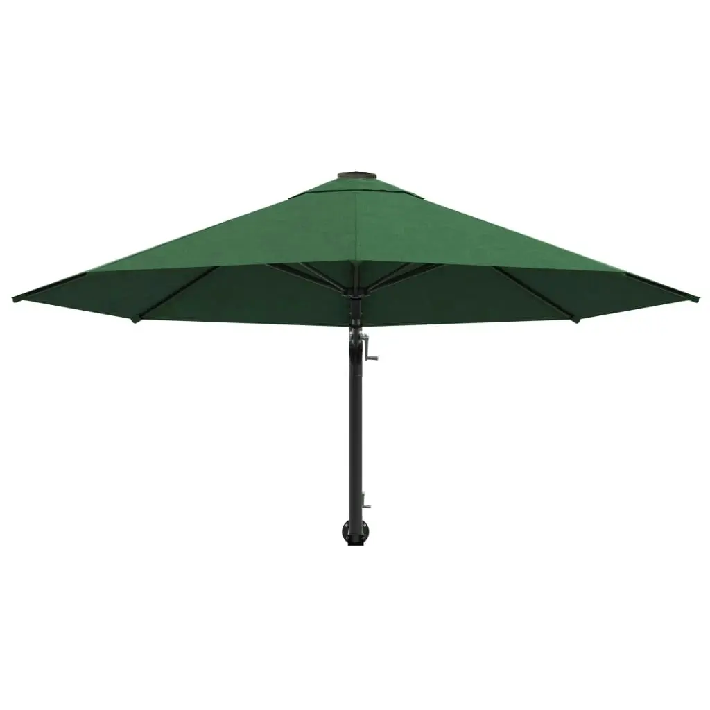 Wall-Mounted Parasol with Metal Pole 300 cm Green 44864