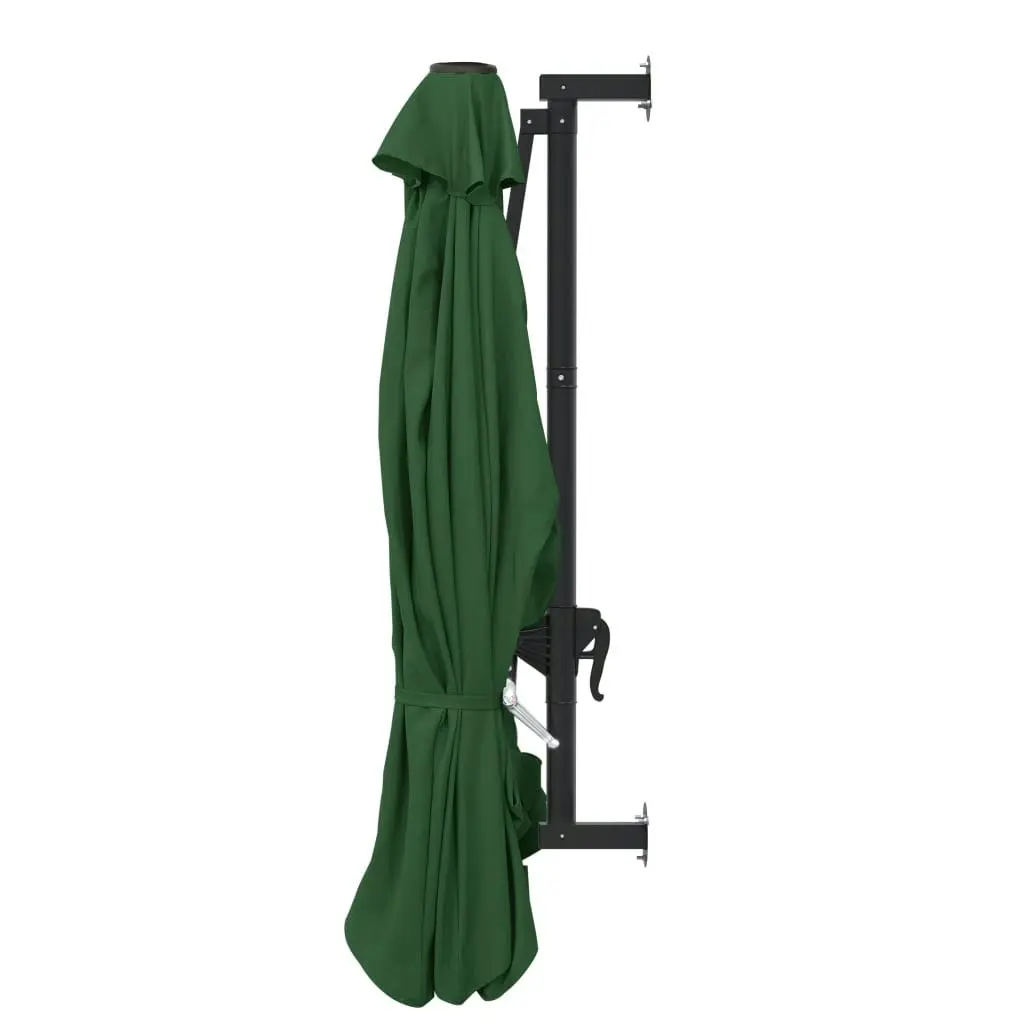 Wall-Mounted Parasol with Metal Pole 300 cm Green 44864