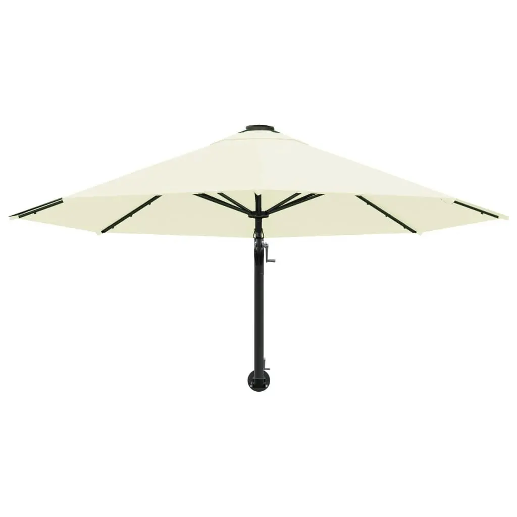 Wall-Mounted Parasol with Metal Pole 300 cm Sand 44863