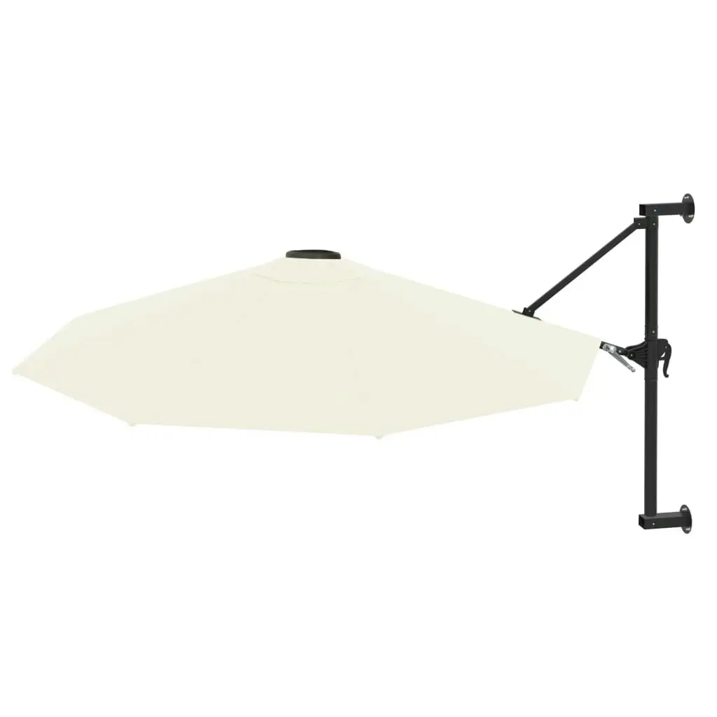 Wall-Mounted Parasol with Metal Pole 300 cm Sand 44863