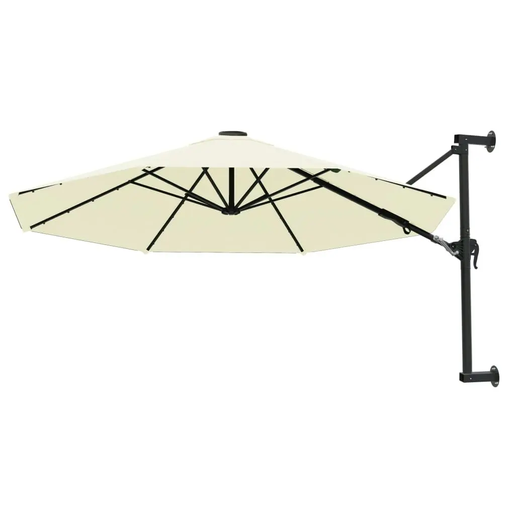 Wall-Mounted Parasol with Metal Pole 300 cm Sand 44863