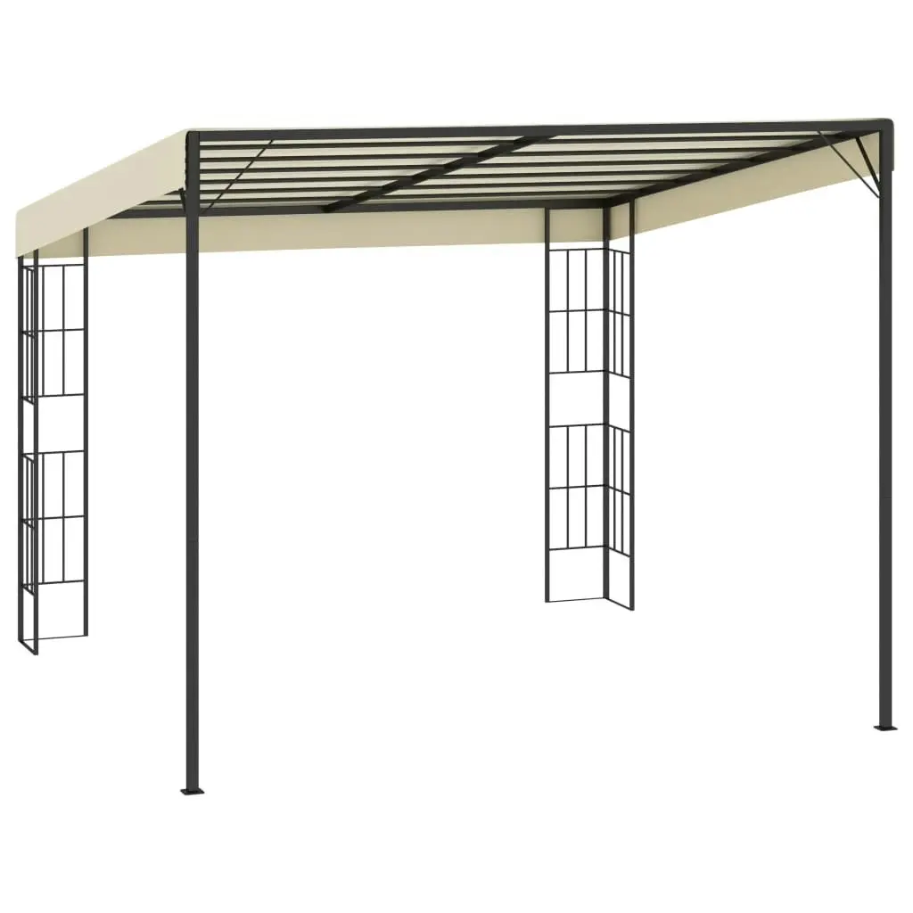 Wall-mounted Gazebo 3x3 m Cream Fabric 47987