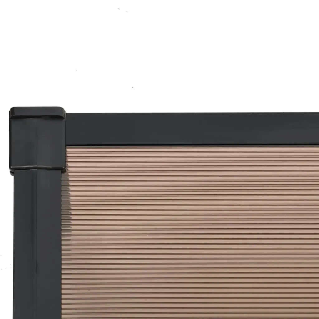 Door Canopy Black 122x90 cm Polycarbonate 153697