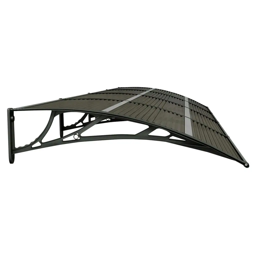 Door Canopy Black 400x100 cm Polycarbonate 153602