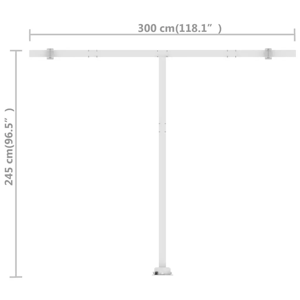 Freestanding Manual Retractable Awning 300x250 cm Anthracite 3069499