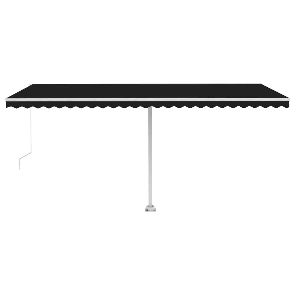 Freestanding Manual Retractable Awning 500x300 cm Anthracite 3069579