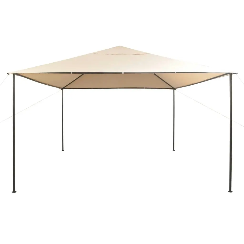 Gazebo Pavilion Tent Canopy 4x4 m Steel Beige 43171