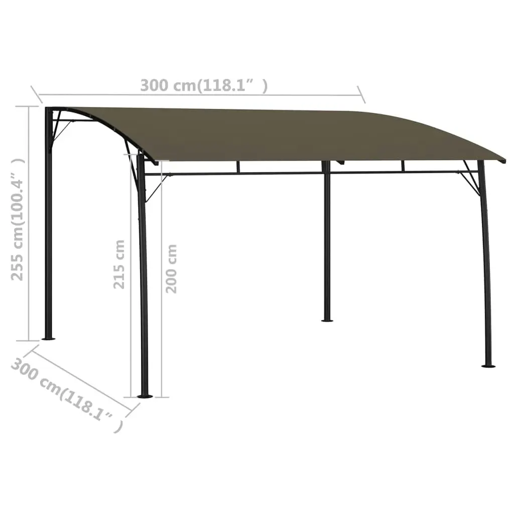 Garden Sunshade Awning 3x3x2.55 m Taupe 312254