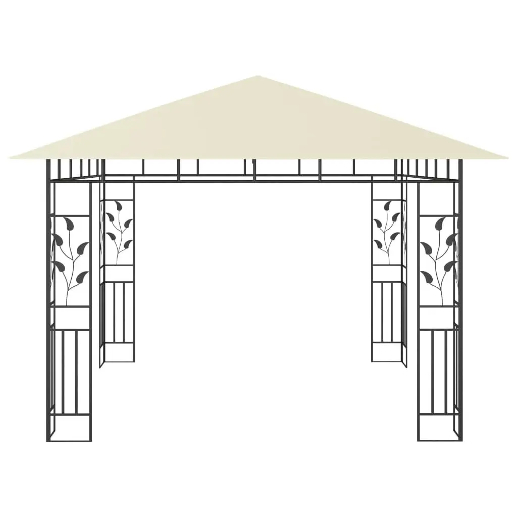 Gazebo with Mosquito Net 3x3x2.73 m Cream 180 g/mÂ² 47969