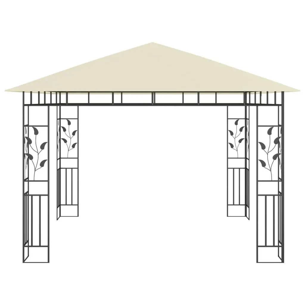 Gazebo with Mosquito Net 3x3x2.73 m Cream 180 g/mÂ² 47969