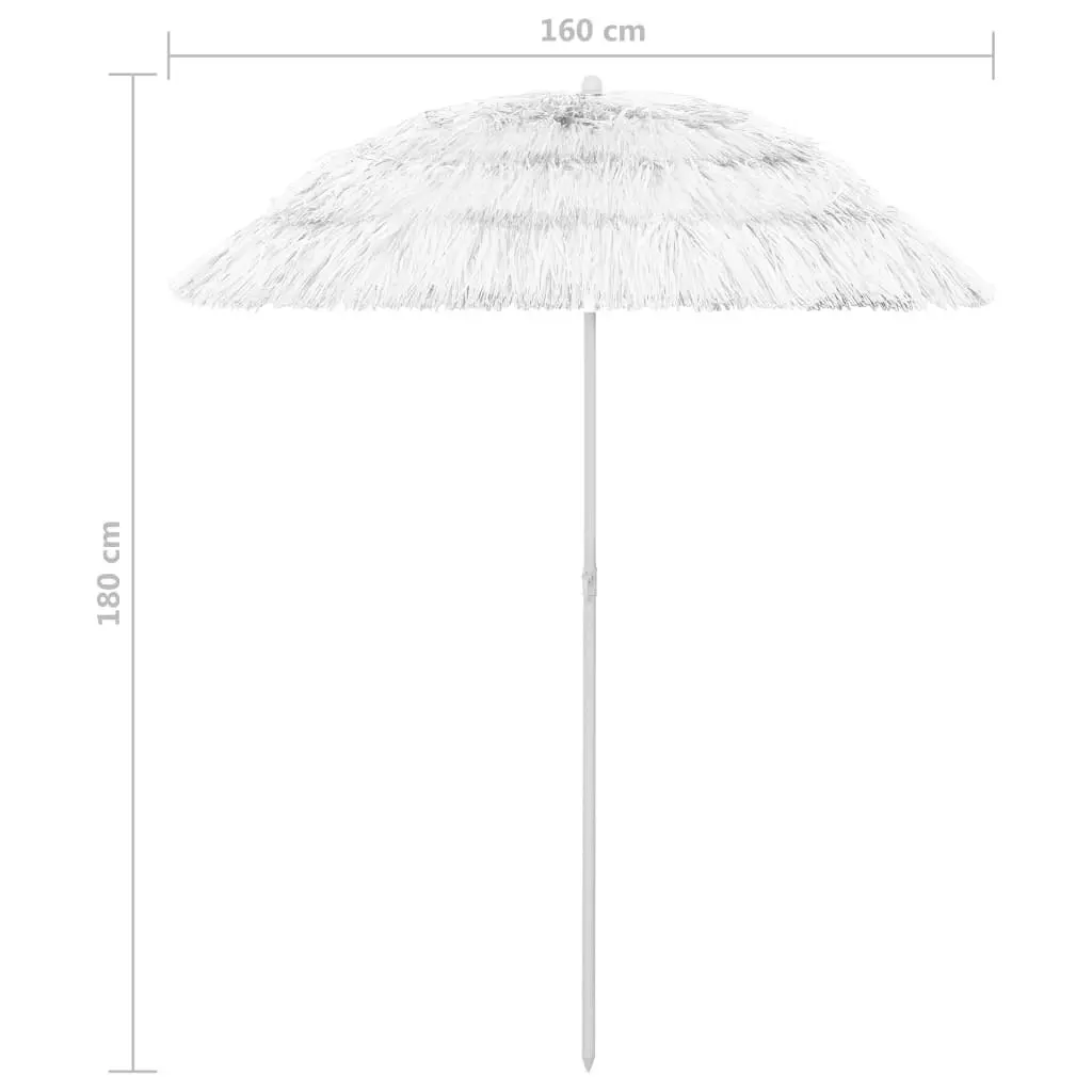 Hawaii Beach Umbrella White 180 cm 314700