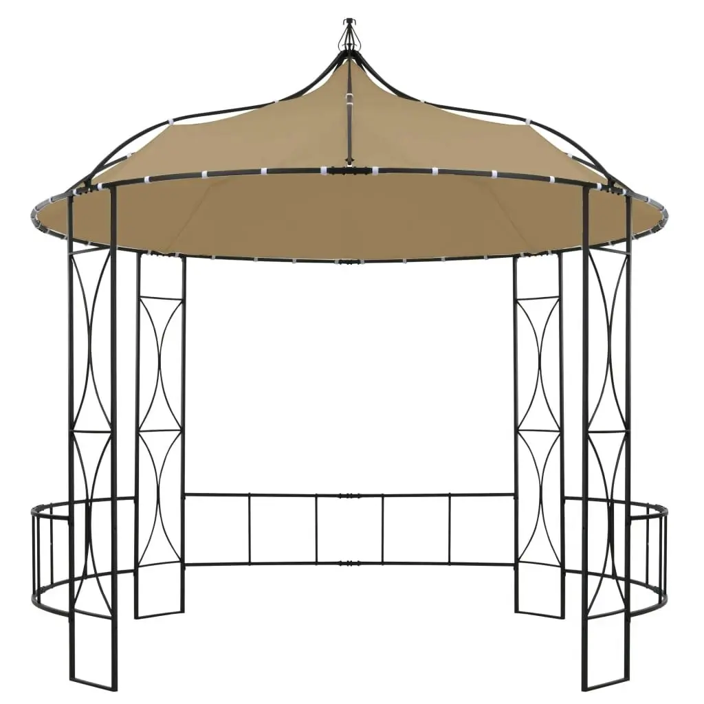 Gazebo 300x290 cm Taupe Round 315227