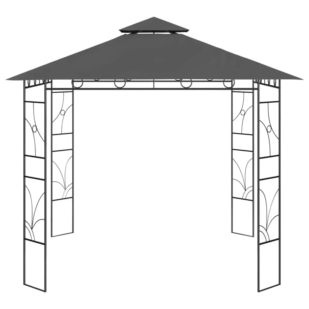 Gazebo 3x3x2.7 m Anthracite 160 g/mÂ² 313914