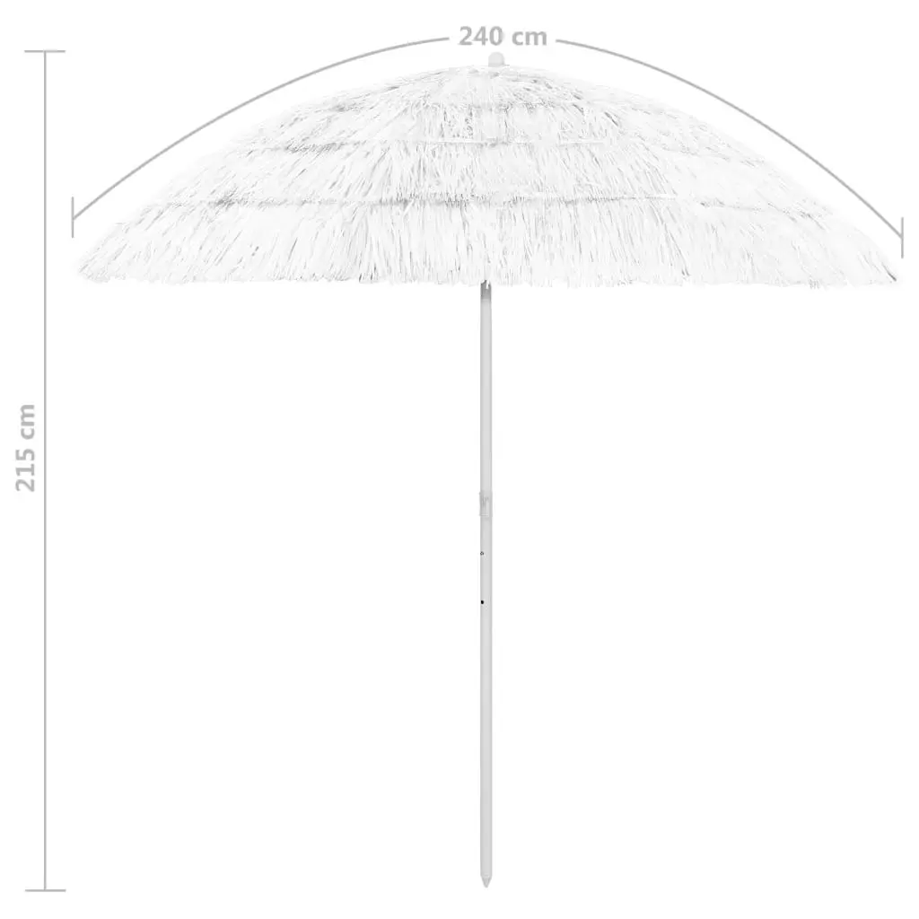 Hawaii Beach Umbrella White 240 cm 314701