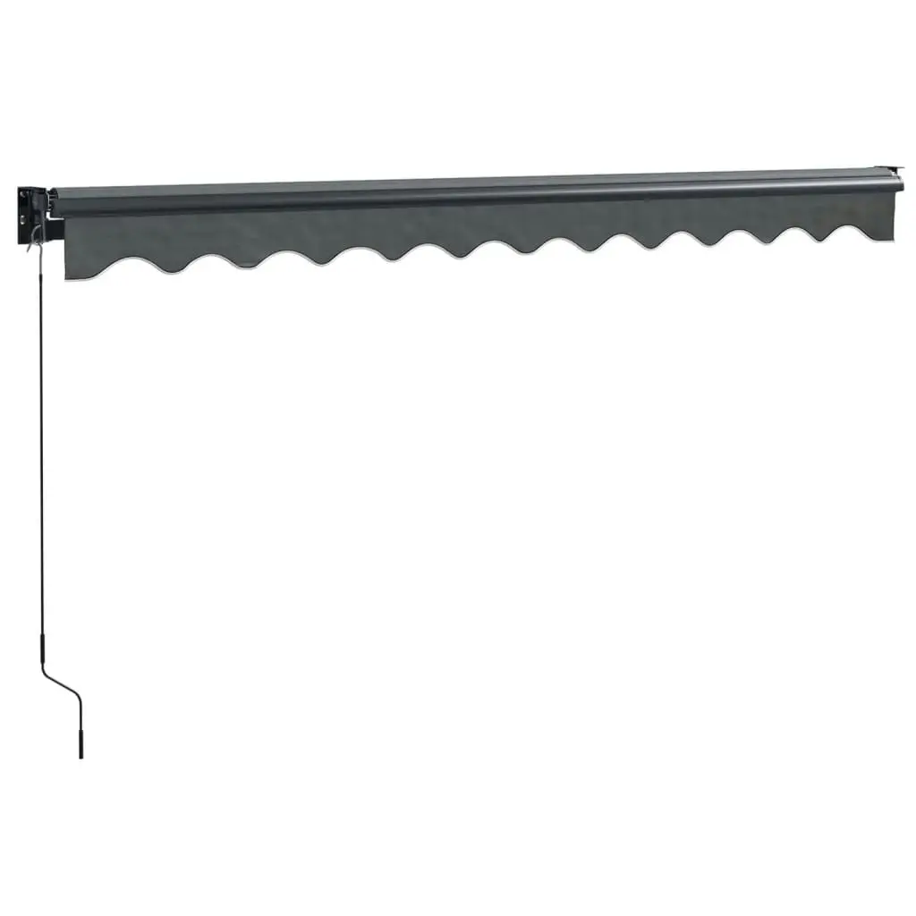 Retractable Awning Anthracite 3x2.5 m Fabric and Aluminium 3154461