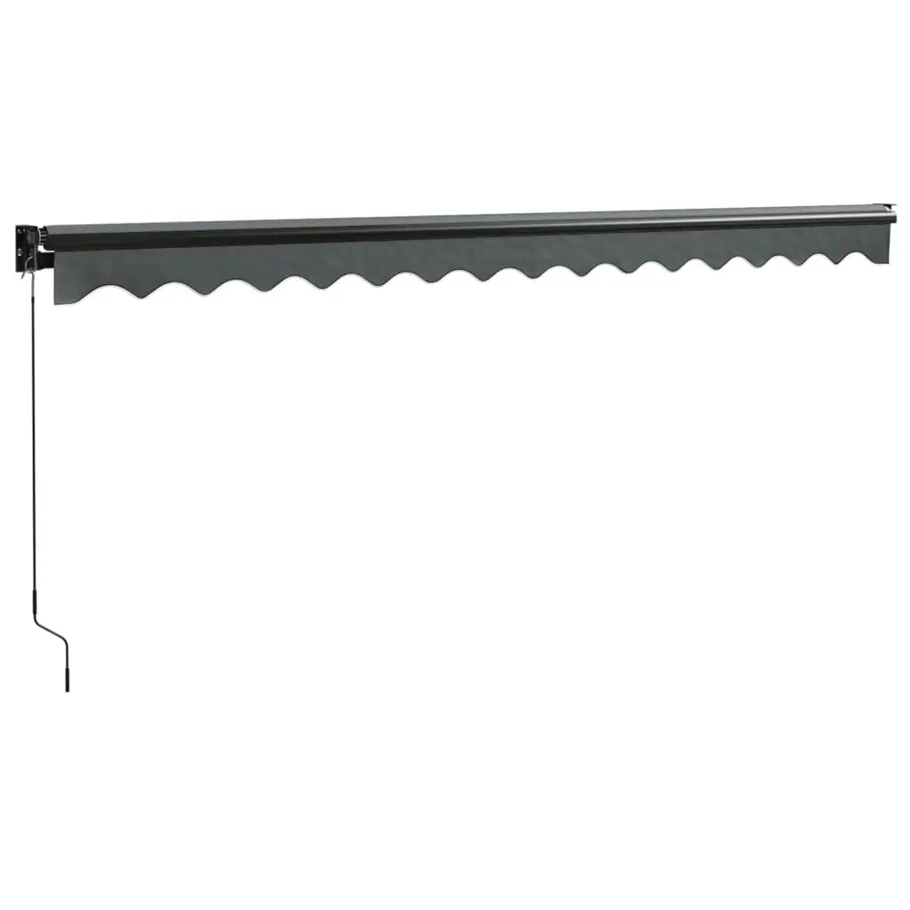 Retractable Awning Anthracite 4x3 m Fabric and Aluminium 3154463