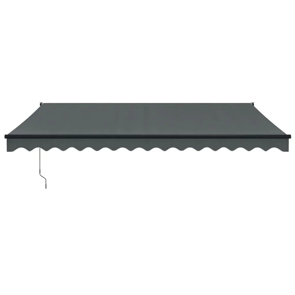 Retractable Awning Anthracite 4x3 m Fabric and Aluminium 3154463