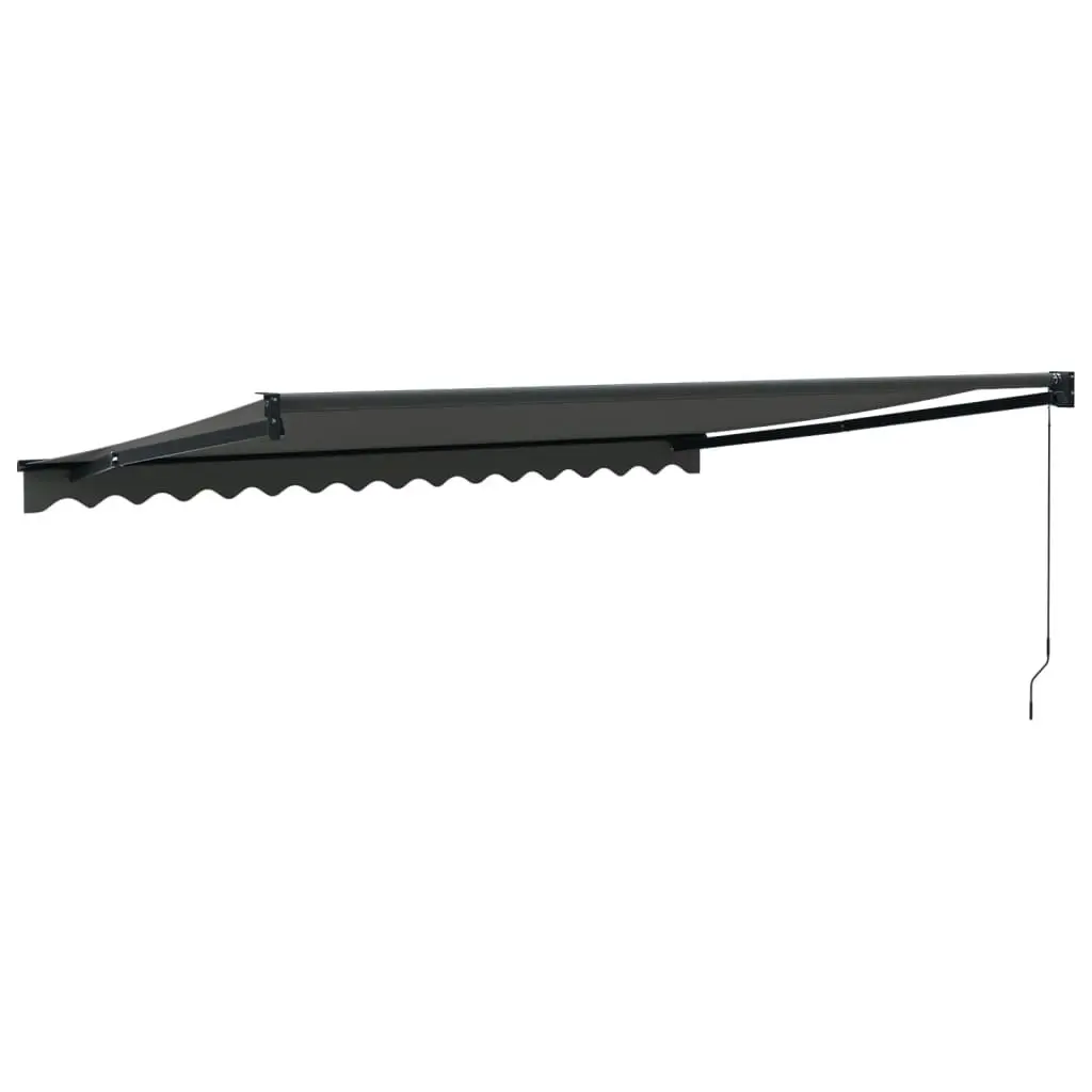 Retractable Awning Anthracite 4x3 m Fabric and Aluminium 3154463