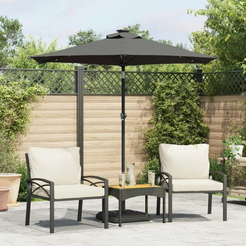 Garden Parasol with Steel Pole Anthracite 225x225x212 cm 4005060