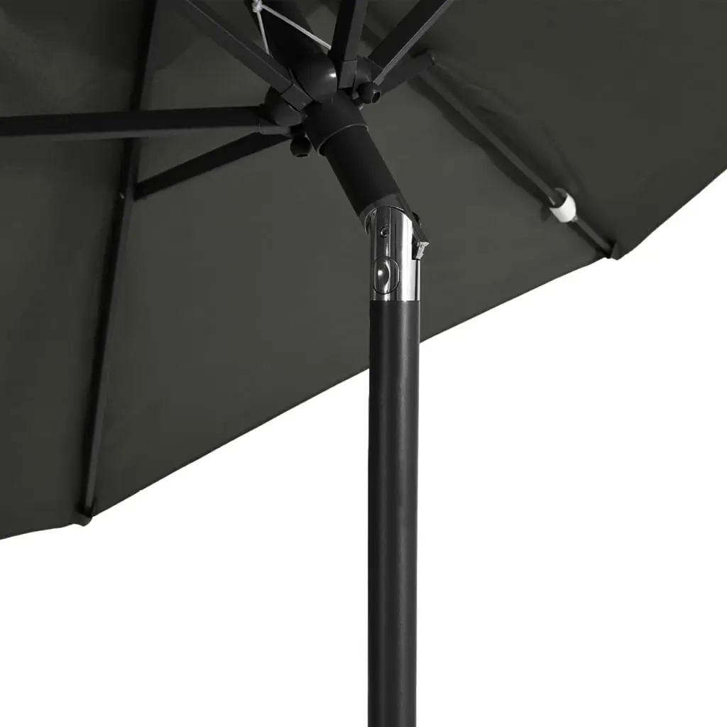 Garden Parasol with Steel Pole Anthracite 225x225x212 cm 4005060