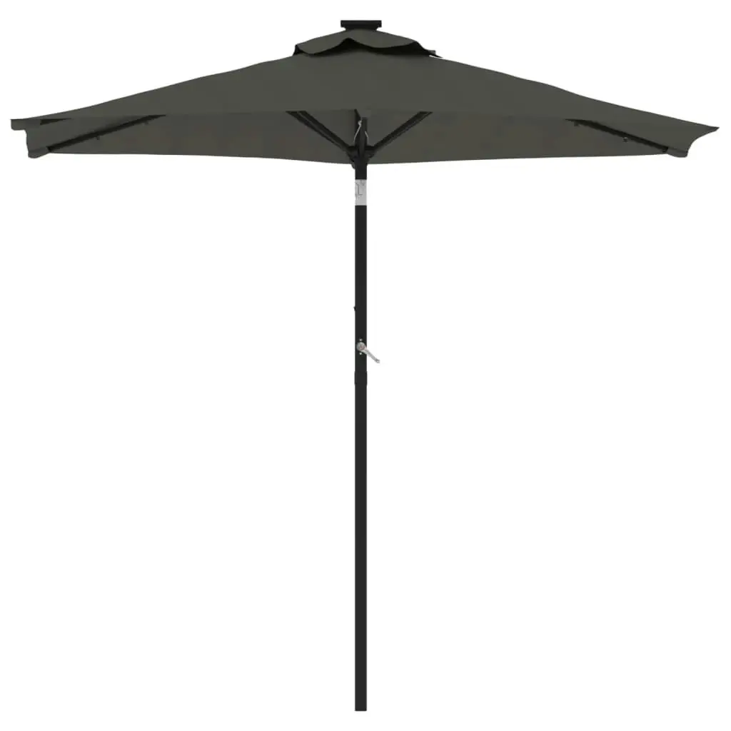 Garden Parasol with LEDs and Steel Pole Anthracite 225x225x212cm 4005068