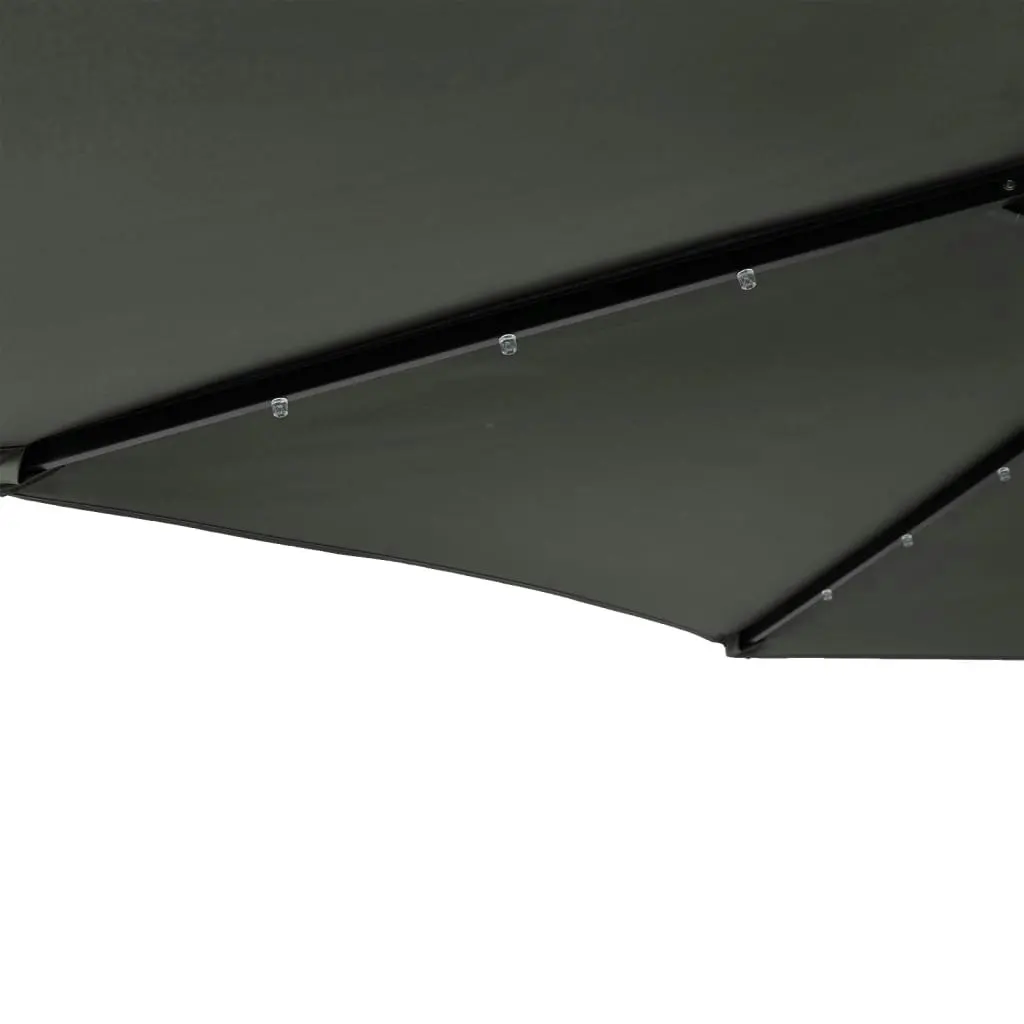 Garden Parasol with LEDs and Steel Pole Anthracite 225x225x212cm 4005068