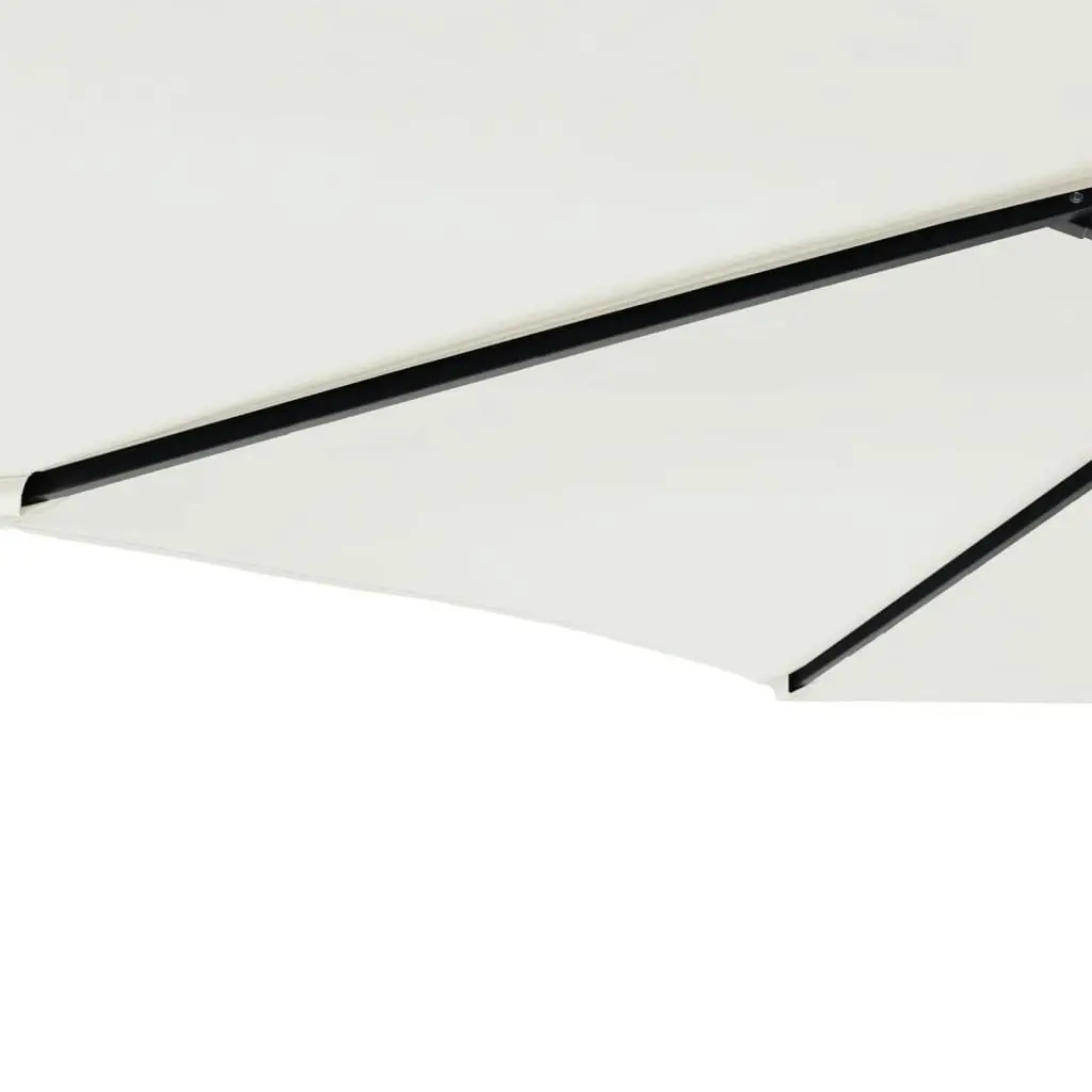 Garden Parasol with Steel Pole White 225x225x212 cm 4005058