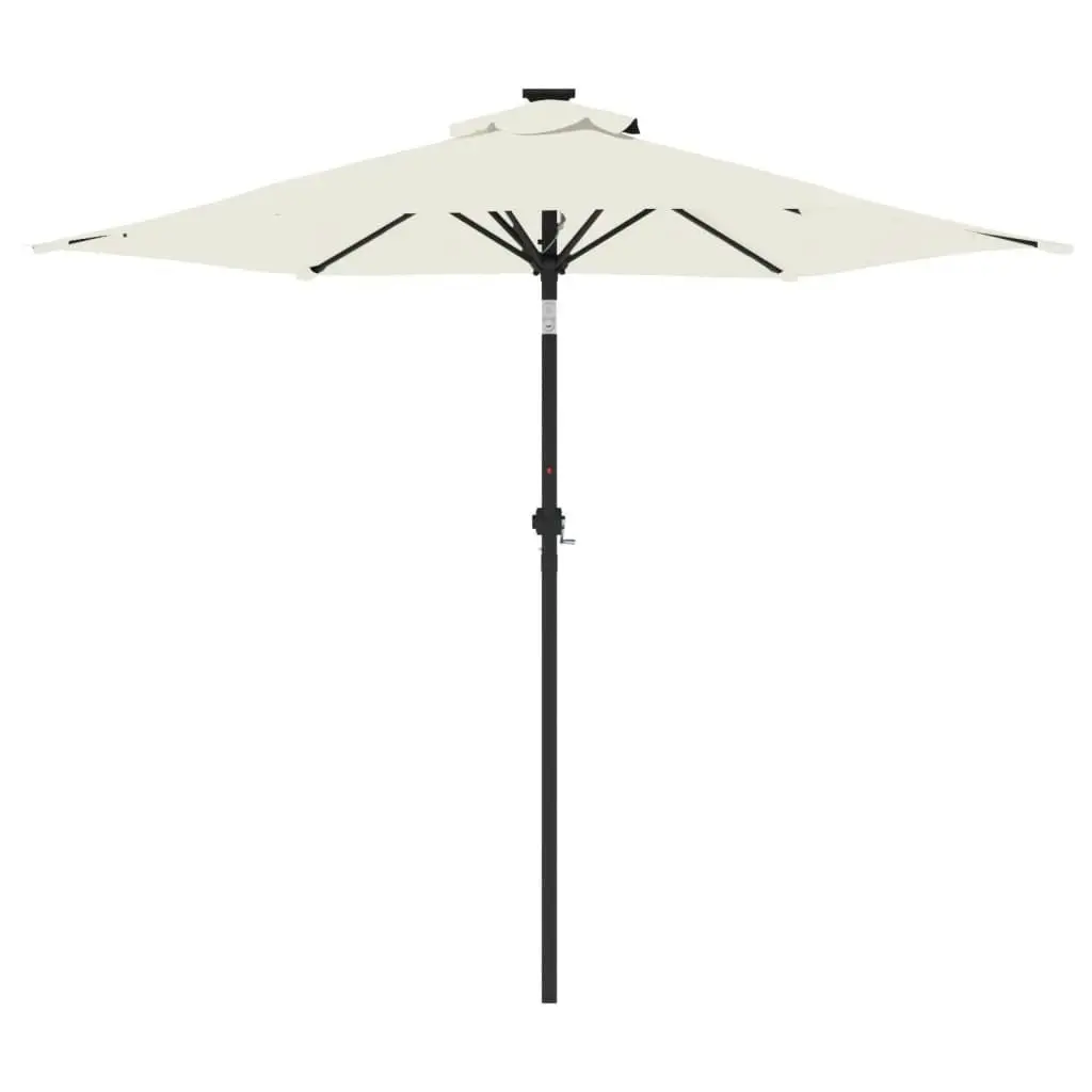 Garden Parasol with Steel Pole White 225x225x212 cm 4005058