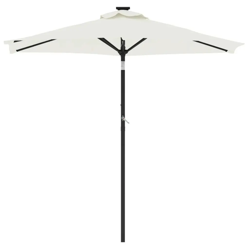 Garden Parasol with Steel Pole White 225x225x212 cm 4005058