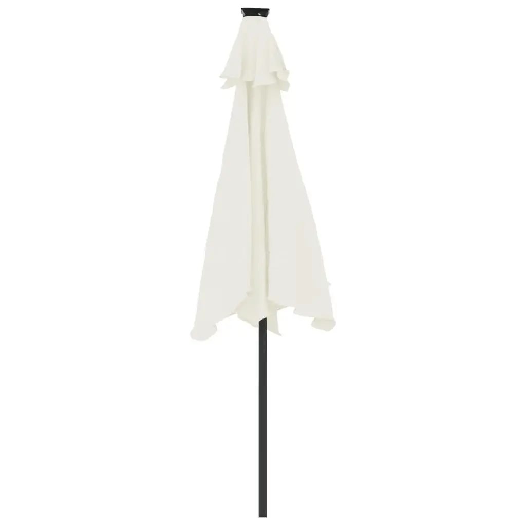 Garden Parasol with Steel Pole White 225x225x212 cm 4005058