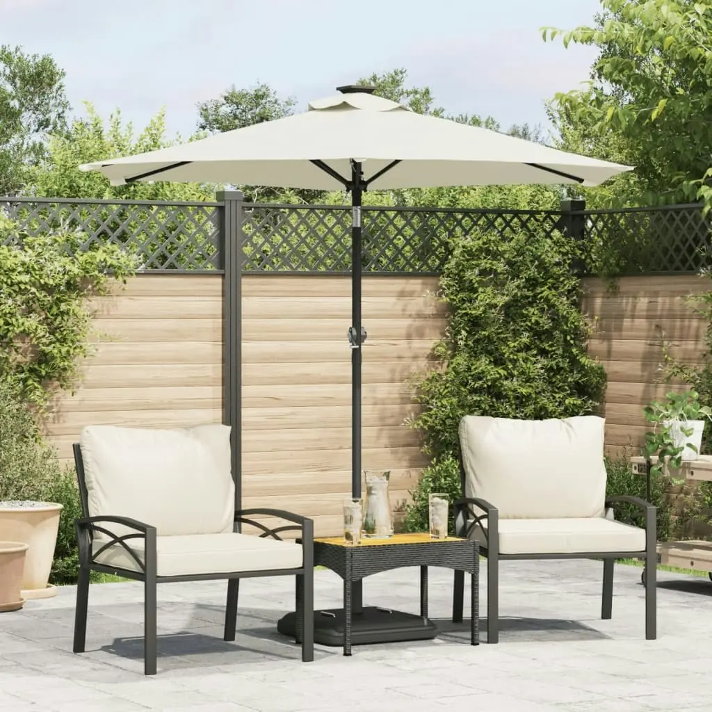 Garden Parasol with Steel Pole White 225x225x212 cm 4005058