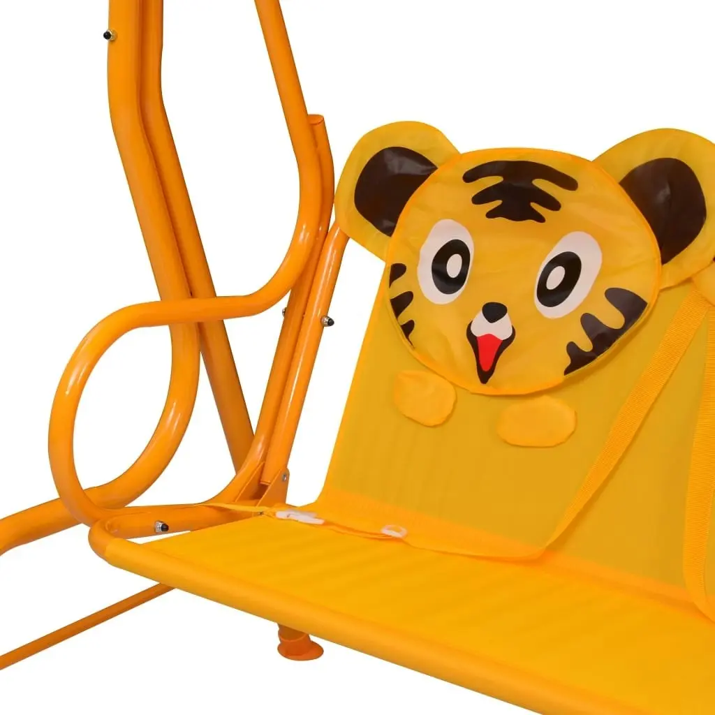 Kids Swing Bench Yellow 115x75x110 cm Fabric 48098