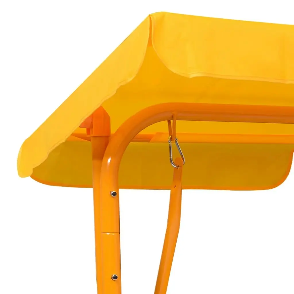 Kids Swing Bench Yellow 115x75x110 cm Fabric 48098