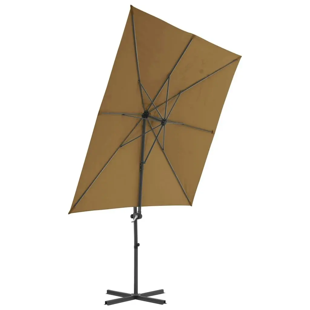 Outdoor Umbrella with Portable Base Taupe 276338