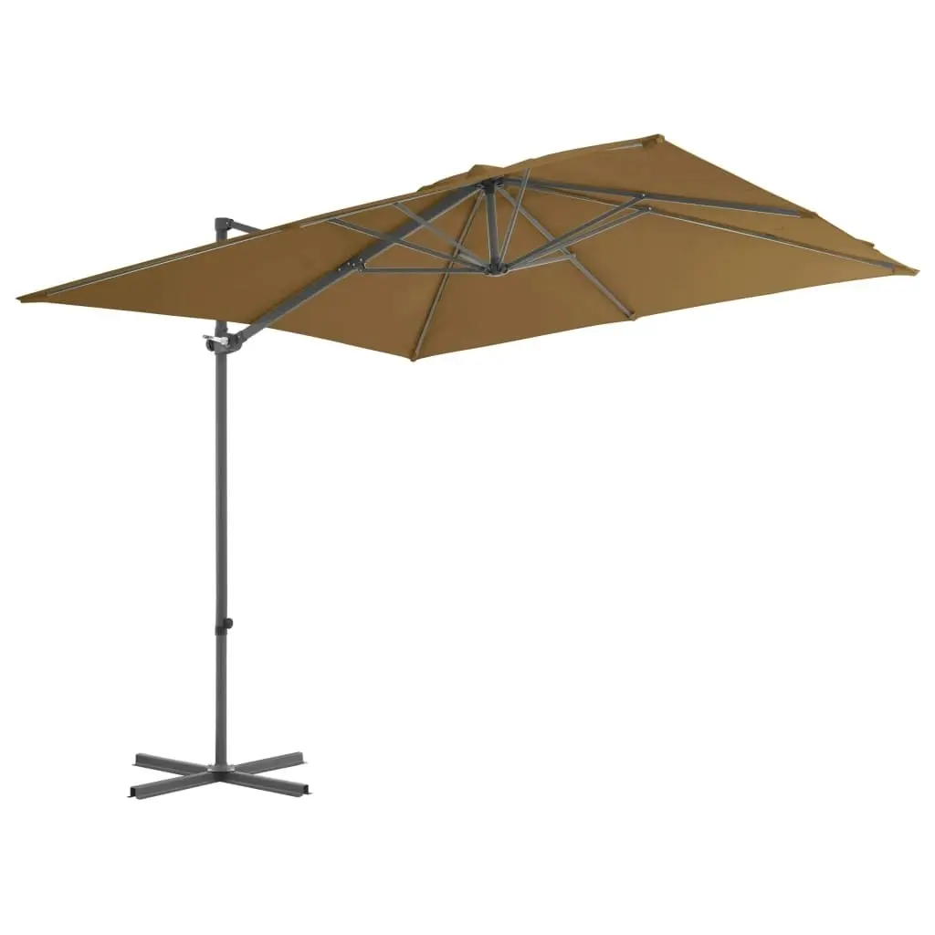 Outdoor Umbrella with Portable Base Taupe 276338