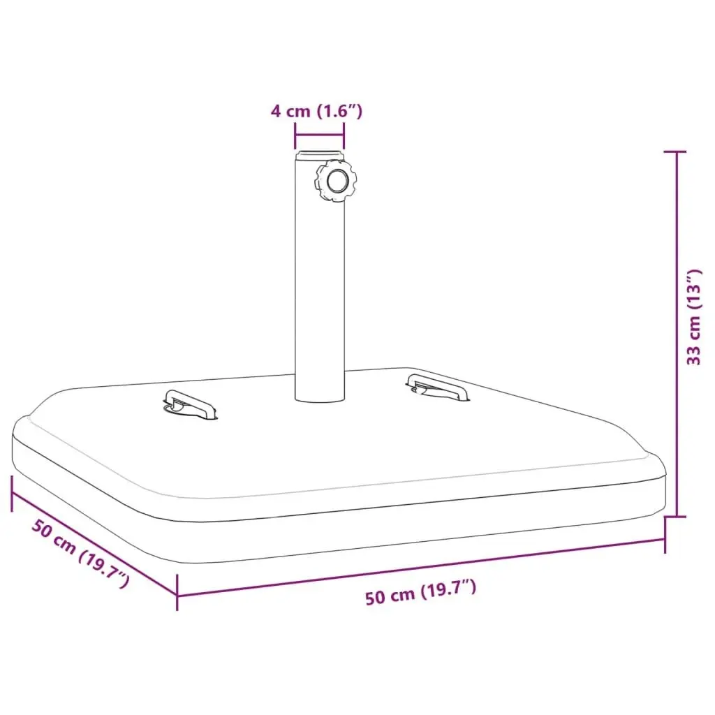 Parasol Base with Handles for ÃƒËœ38 / 48 mm Poles 27 kg Square 4007987