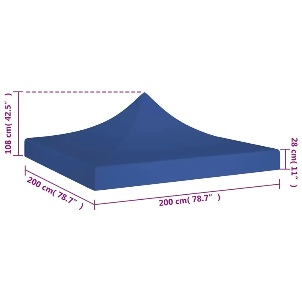 Party Tent Roof 2x2 m Blue 270 g/mÃ‚Â² 315337