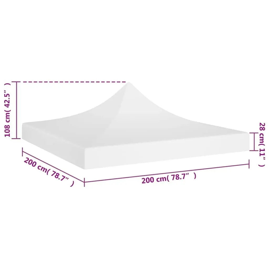 Party Tent Roof 2x2 m White 270 g/mÃ‚Â² 315339