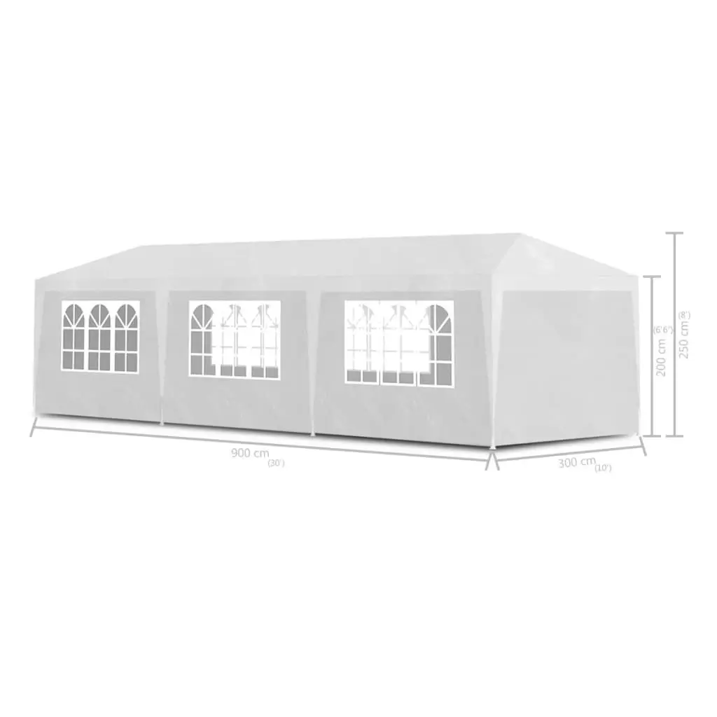 Party Tent 3x9 m White 90338