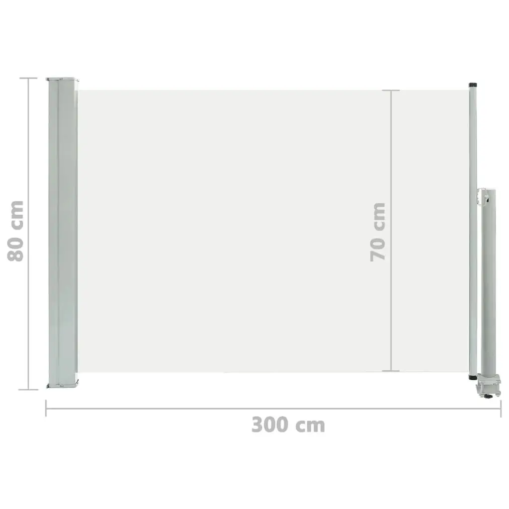 Patio Retractable Side Awning 80x300 cm Cream 48359