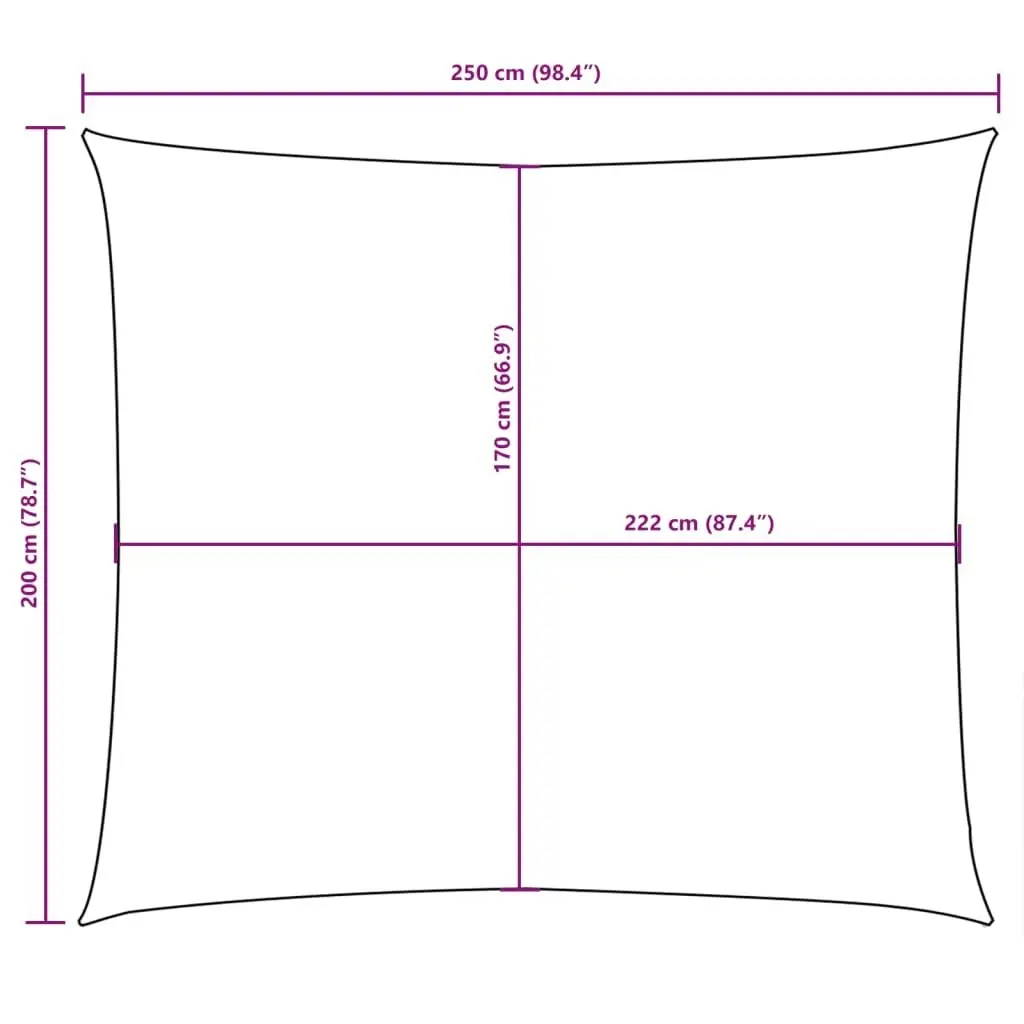 Sunshade Sail Oxford Fabric Rectangular 2x2.5 m White 135254