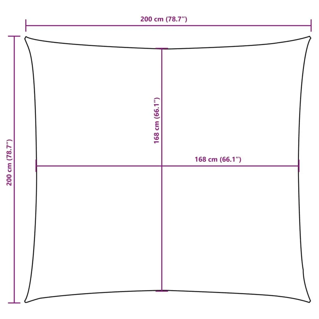 Sunshade Sail Oxford Fabric Square 2x2 m White 135245